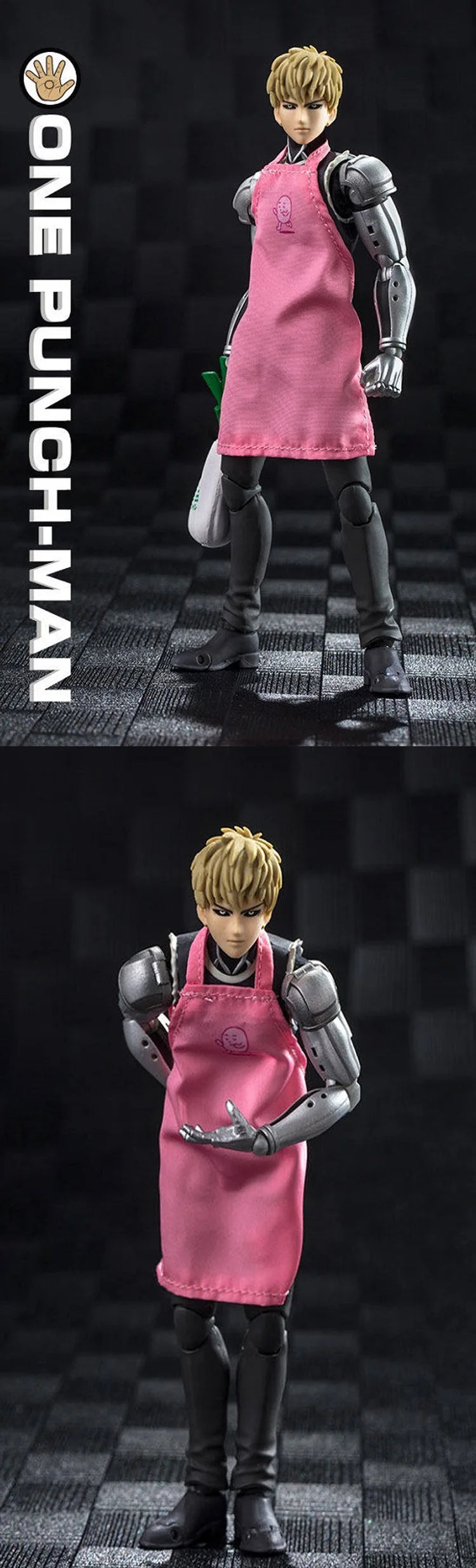 Anime-land Dasin/Great Toys/GT One Punch Man Saitama Genos Garou Sonic 1/12 14cm/5.5 inch SHF/S.H.F PVC Action Figure Model