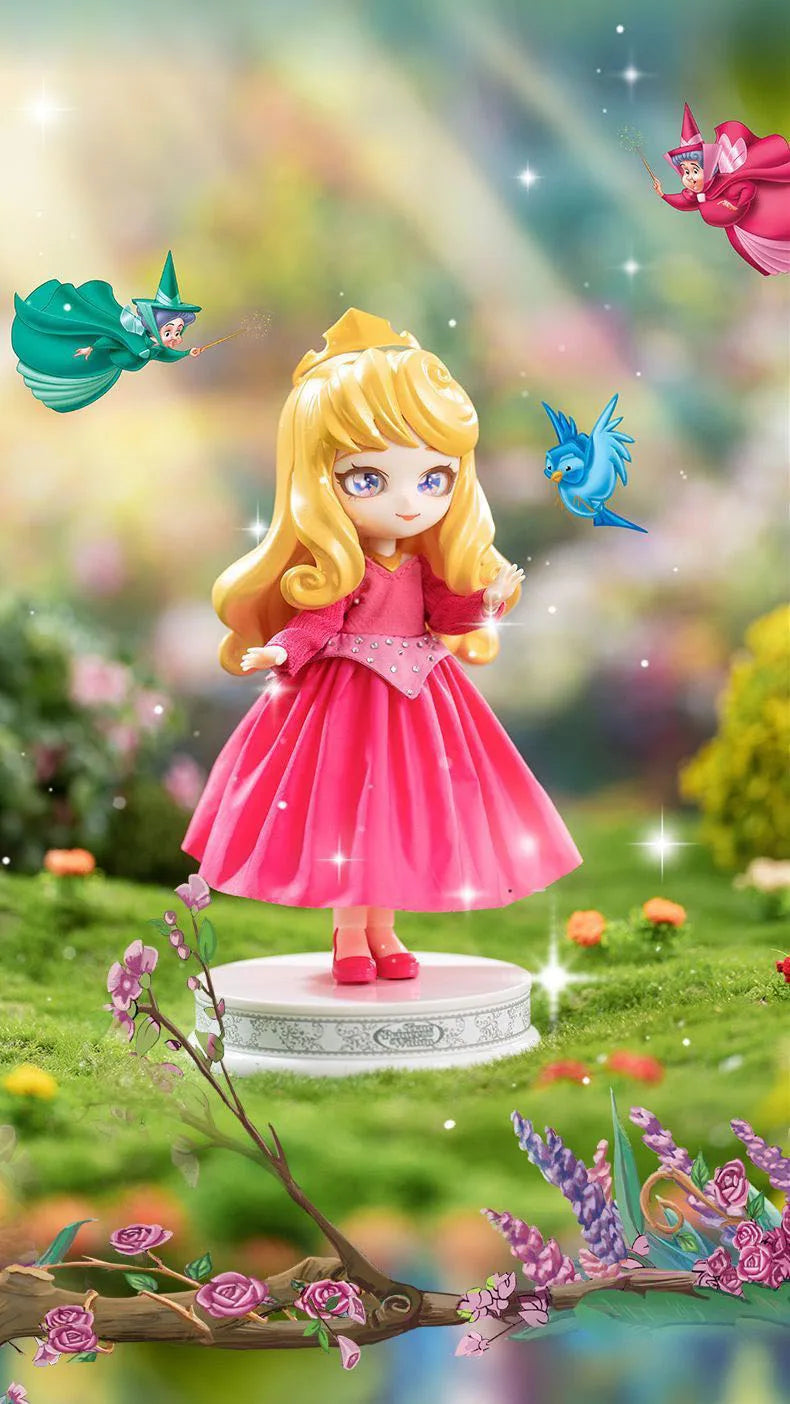 Disney Frozen Q Posket Action Figure Toys Cute Jointed Doll Elsa Snow White Belle Ariel Princess DIY Kids Girl Toy Birthday Gift