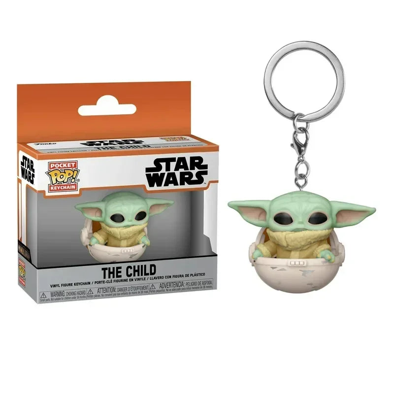 FUNKO Pop Star Wars Luke Skywalker Hera Sindula Asocapotan Laya IG-11 Chewbacca R2-D2 Darth Vader Assault Team Pocket Keychain