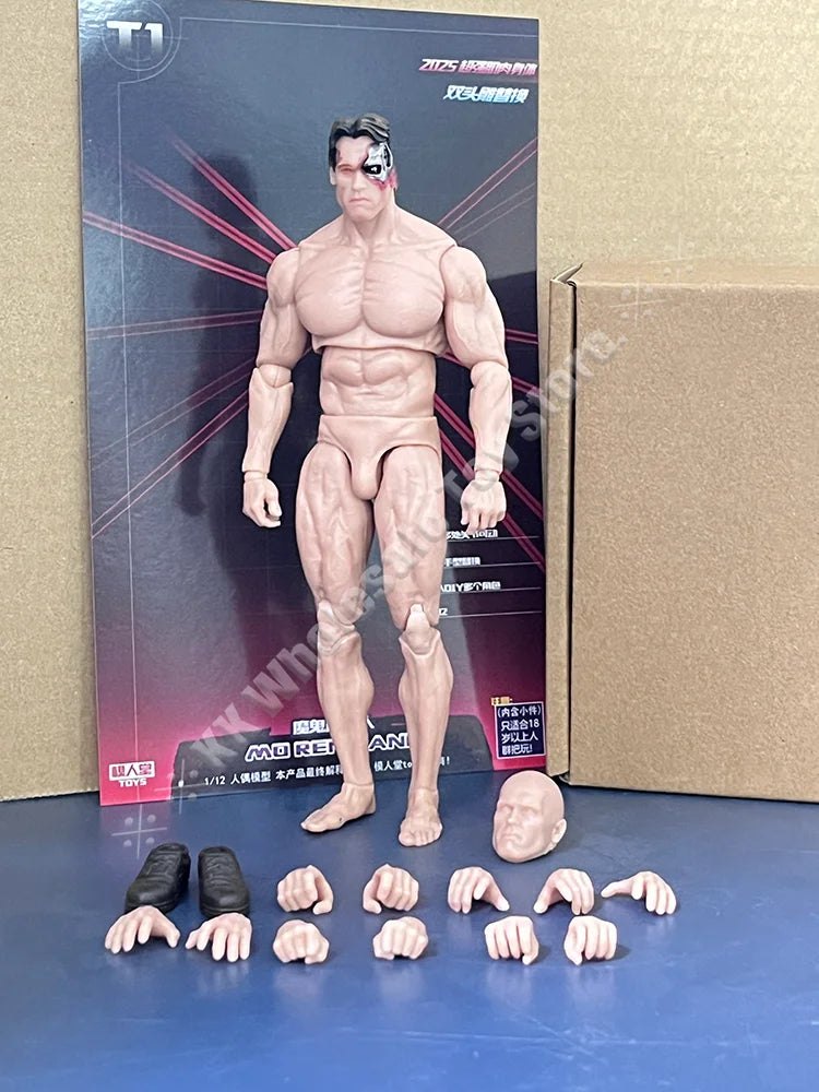 The Terminator T-800 T-850 Devilman 7 Inch Articulated Anime Action Figure Devil Muscle Man Model Collection Customized