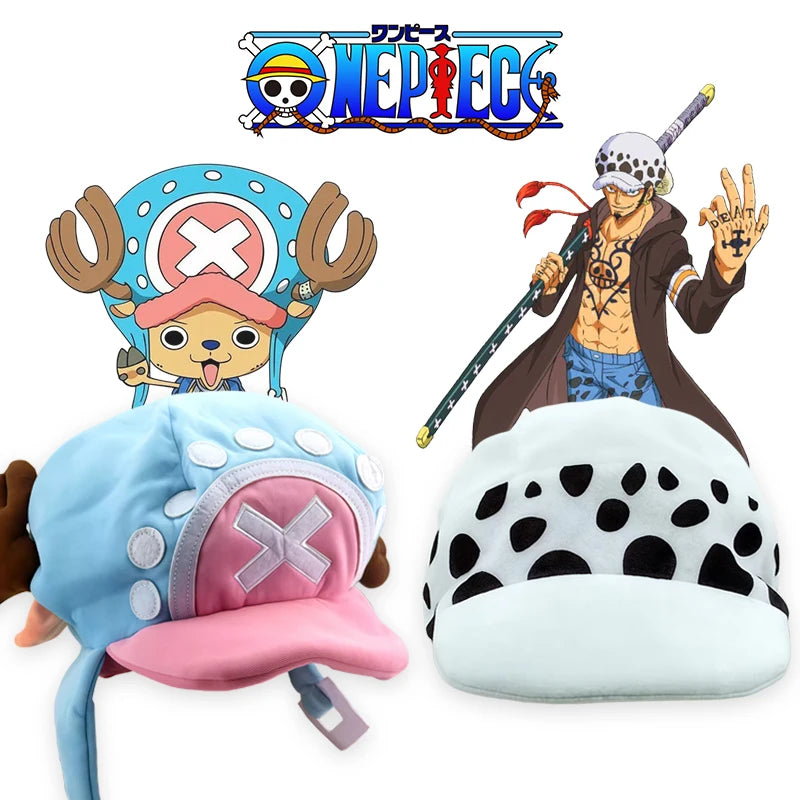 One Piece Soft Hat Tony Chopper Trafalgar Law Anime Cosplay Hat Halloween Party Costume Hat Accessories Prop Gifts Toys