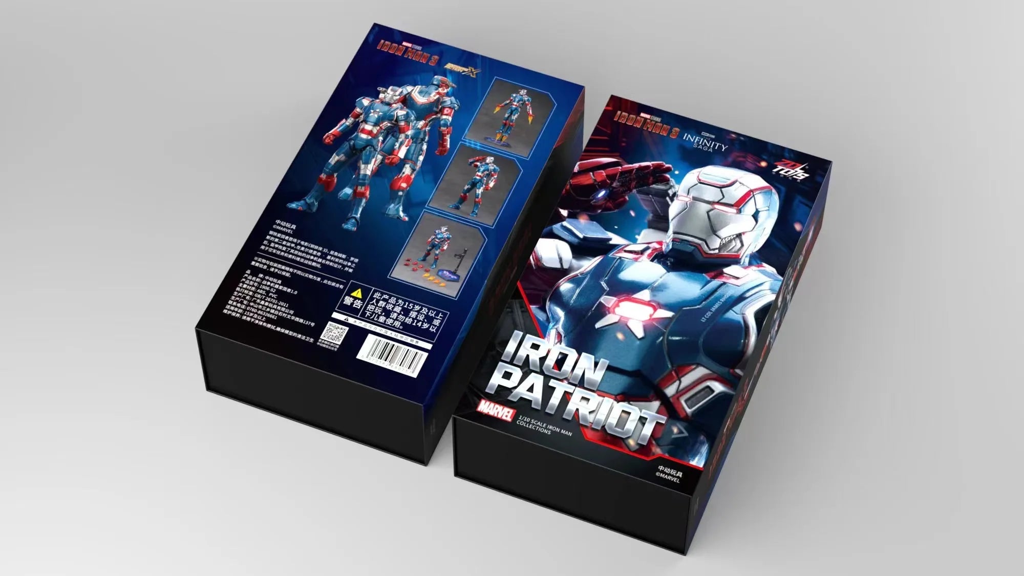 ZD Original Iron Man MK30 Blue Steel 1/10 Iron Patriot MK3 Marvel legends War Machine 10th Anniversary Action Figure Model Gift