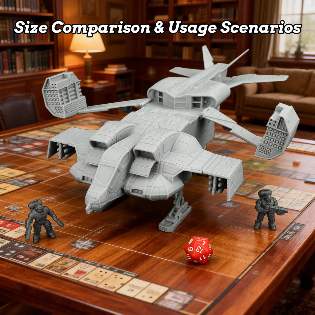 Sci-Fi Spaceship Tabletop Terrain Miniature | TRPG Starship Model for TTRPG Exploration, Collection & Creative Storytelling