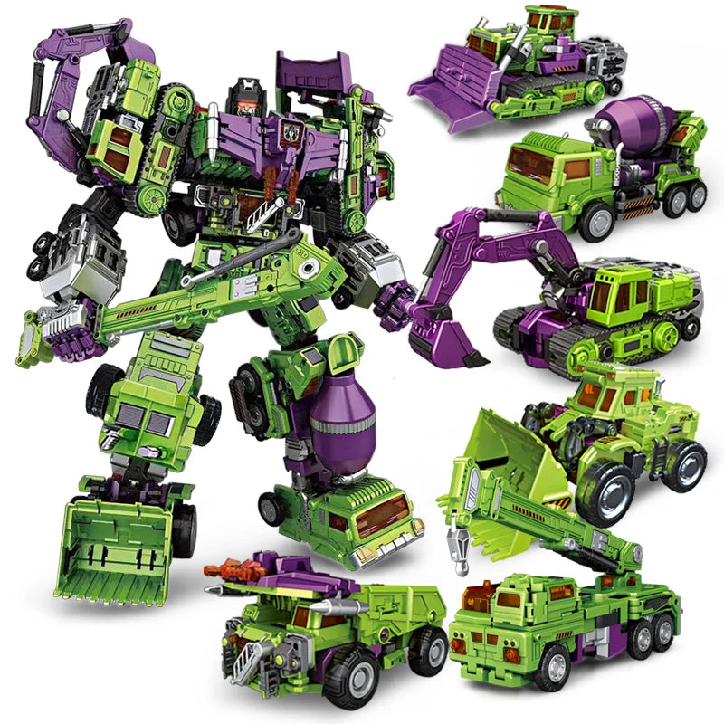NBK Transformation Robot KO Version G1 Devastator Action Figure Excavator Rescue Scraper Hook Suit Collection Car Model Kid Toys