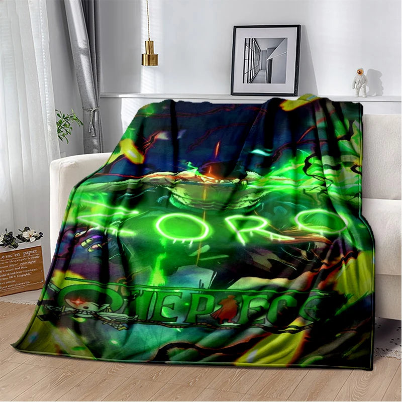 One Piece Luffy & Crew 2026 Flannel Blanket 3D Print Soft Warm Anime Characters Throw Blanket Lightweight Cozy Bedding for Fans