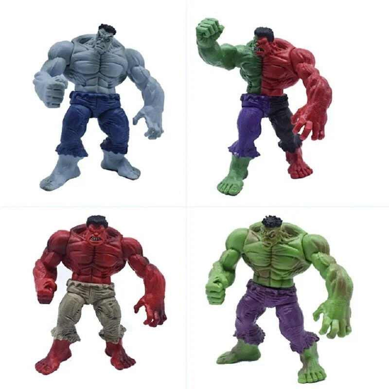 Avengers Hulk Variant Action Figures 4 Pack Green Red Gray Compound Collectible Model Dolls Superhero Statues Boys Birthday Gift
