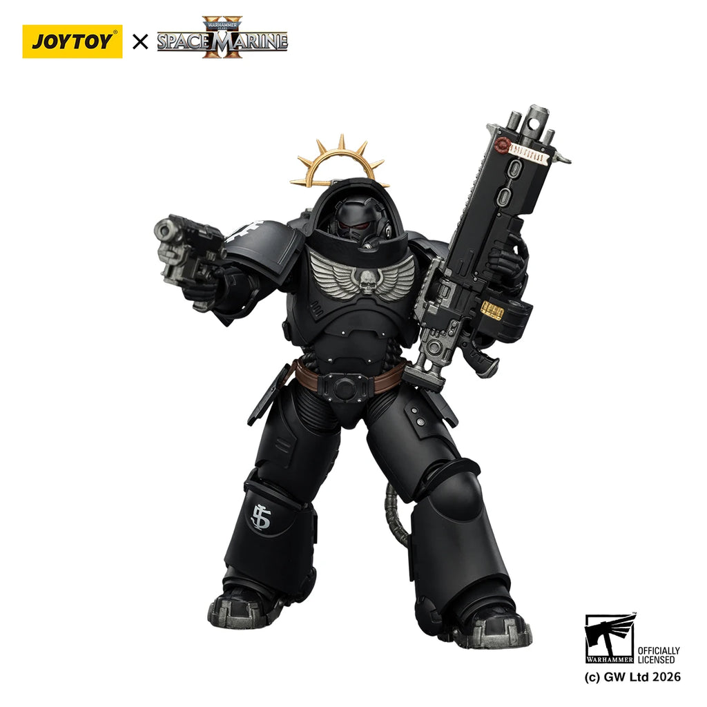JOYTOY Warhammer 40,000 1/18 Action Figure Game Edition  Iron Hands Heavy Intercessor Anime Military Model