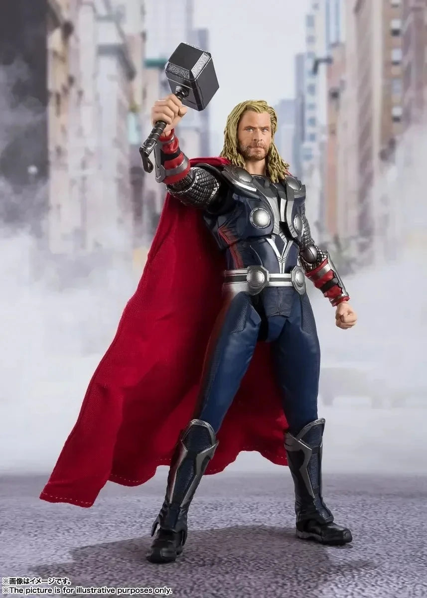 Bandai Shf Marvel Avengers Endgame Edition Captain America Iron Man Mk6 Thor Hulk Action Figure Anime Series