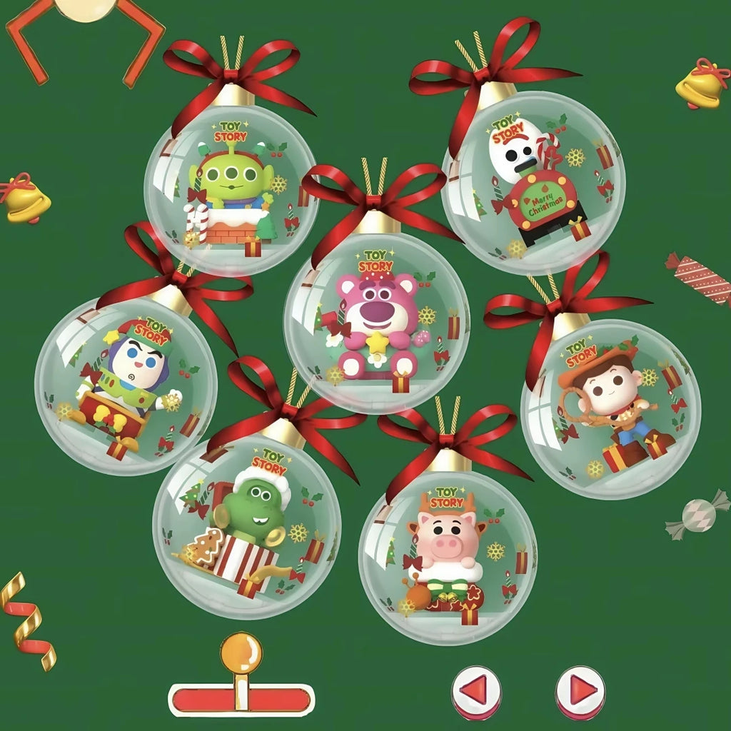 Disney Toy Story 4 Woody Buzz Lighty Forky Rex Christmas balls Action Figures Collection Mini Kids Toys Model for Children Gift