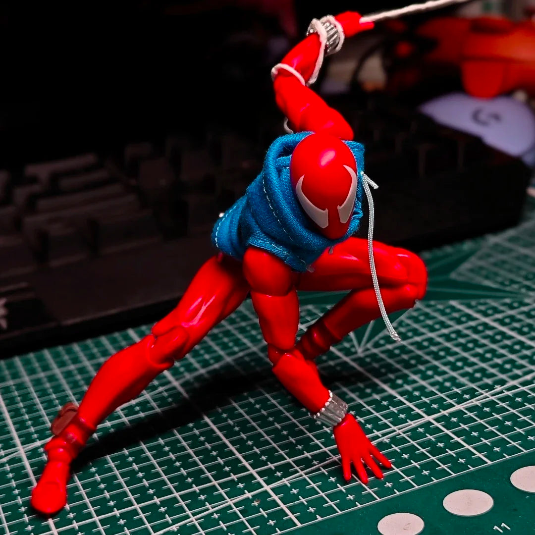 Ct Toys Anime Action Figure Figurine Scarlet Spider Spiderman Mafex 186 The Amazing Spider-Man Comic Version Gifts Toy