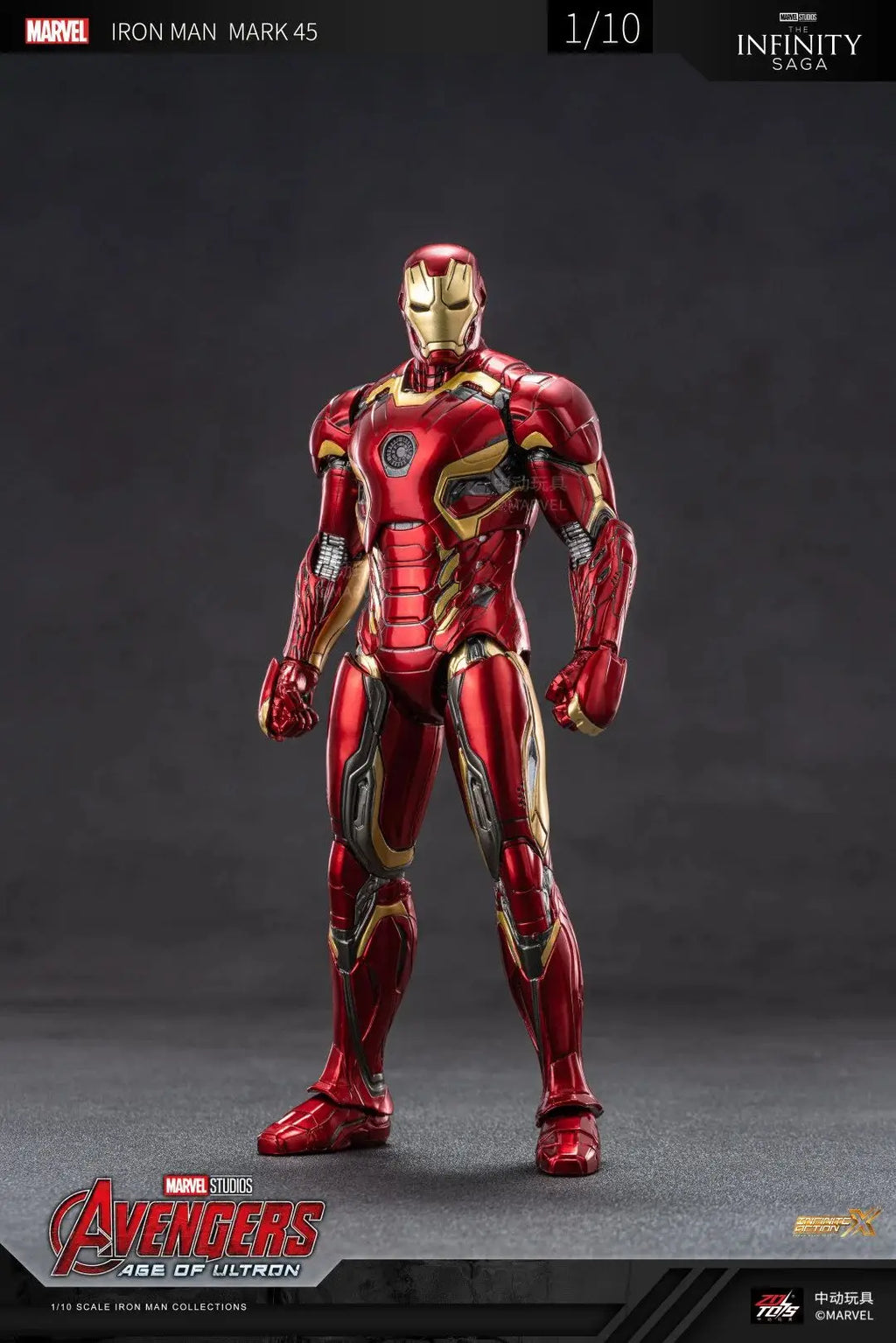 ZD Original Iron Man MK30 Blue Steel 1/10 Iron Patriot MK3 Marvel legends War Machine 10th Anniversary Action Figure Model Gift