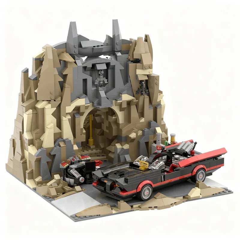 1105PCS Hero Movie MOC Modular Batcave Classic Batmobile Model DIY Creative Display Assembly Building Blocks Birthday Gift