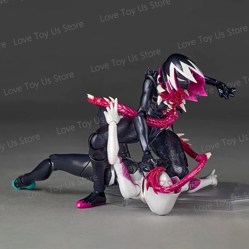 Venom Gwen Action Figures Anime Figurine Kaiyodo Amazing Yamaguchi Revoltech Statue Ko Model Gk Collection Kid Toy Gift