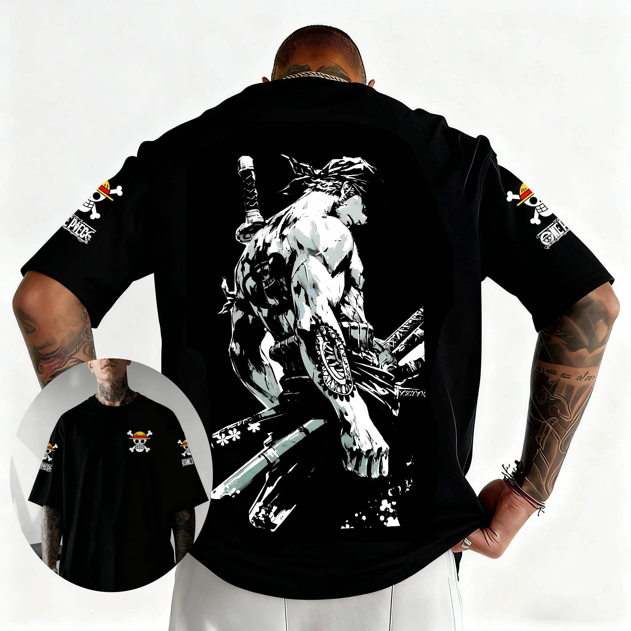 One Piece Anime Graphic T Shirt Men Summer 2026 Casual Short Sleeve Tee Loose Fit Streetwear Skull Crossbones Luffy Y2k Clothes