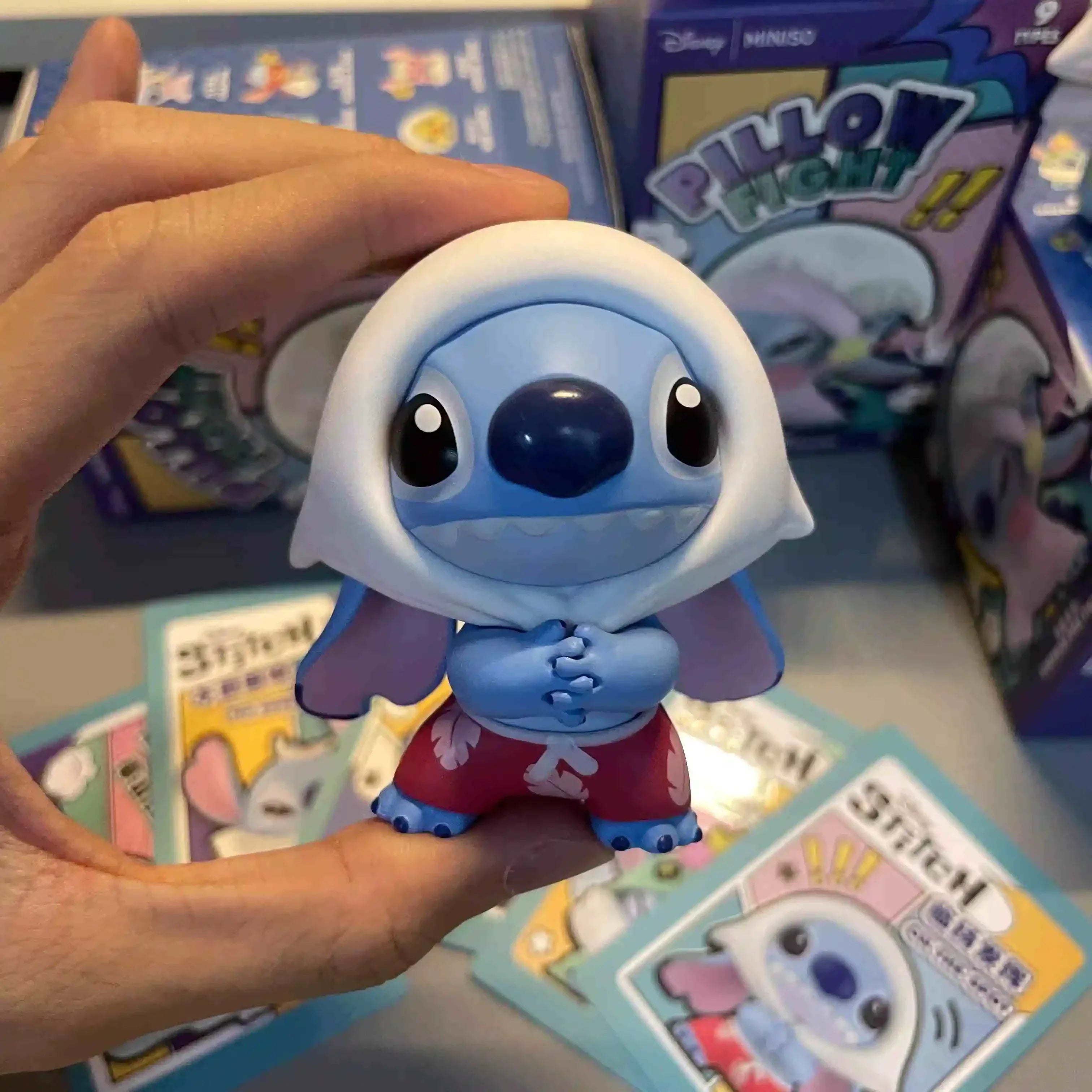 New Cartoon Disney Stitch Needle Pillow Battle Series Blind Box Action Figure Decor Ornament Cute Needle Doll Toy Birthday Gifts