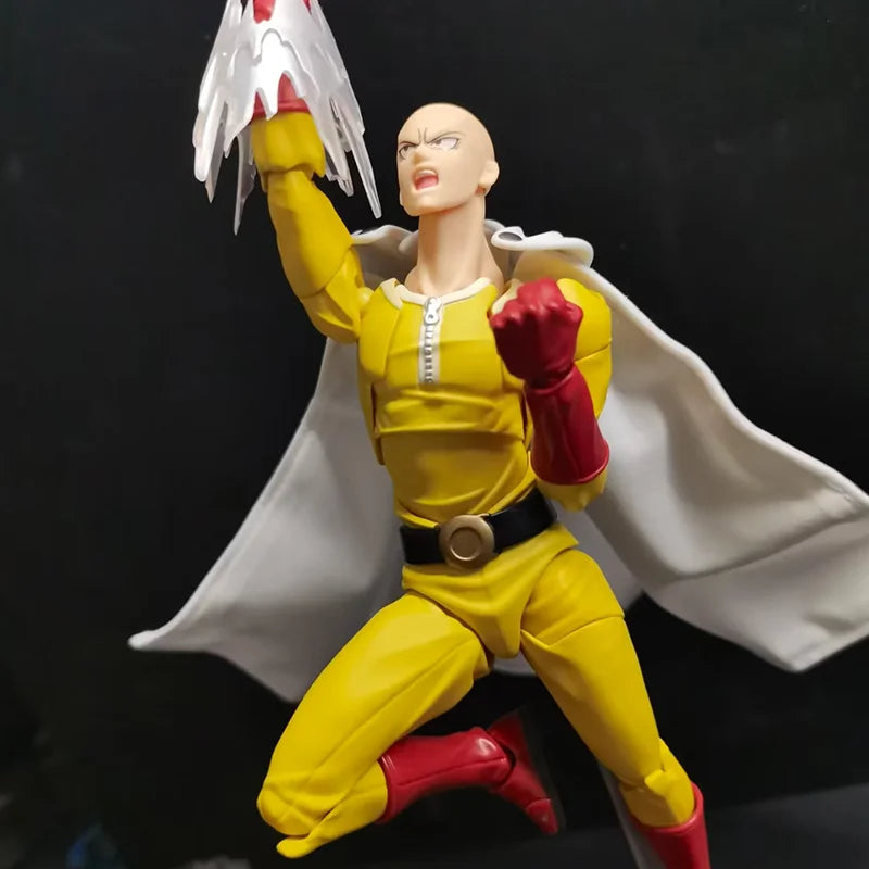One Punch Man Saitama Amazing Yamaguchi Revoltech Saitama In Stock Anime Action Collection Figures Model Toys Gifts