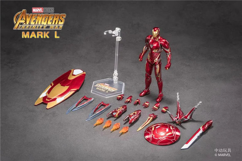 ZD Original Iron Man MK30 Blue Steel 1/10 Iron Patriot MK3 Marvel legends War Machine 10th Anniversary Action Figure Model Gift