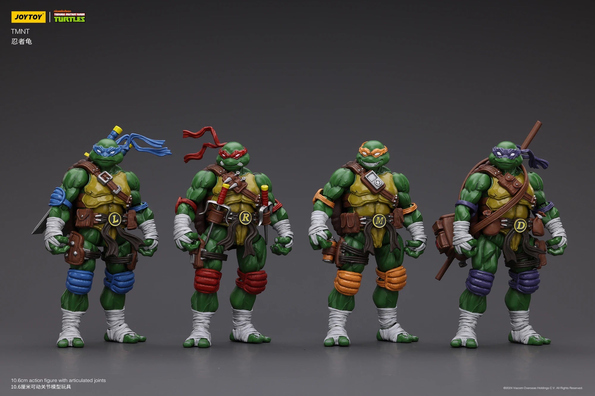 JOYTOY 1/18 Action Figure TMNT Ninja Turtles Michelangelo Donatello Leonardo Raphael Anime figures Toys Model