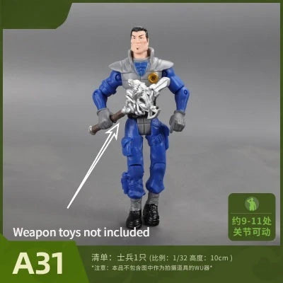 10cm Army Men Soldier With Movable Joints Action Figures Playset Military Terrorist SWAT Team Toys For Kid Boy Gifts