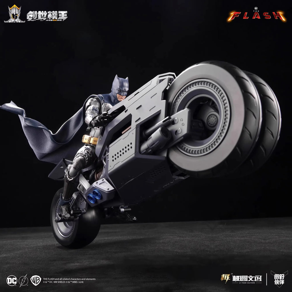 Modoking The Flash 1/12 Batman Ben Affleck Suit Motorcycle Batmobile Assembly Action Figure Collectible Toy Gift