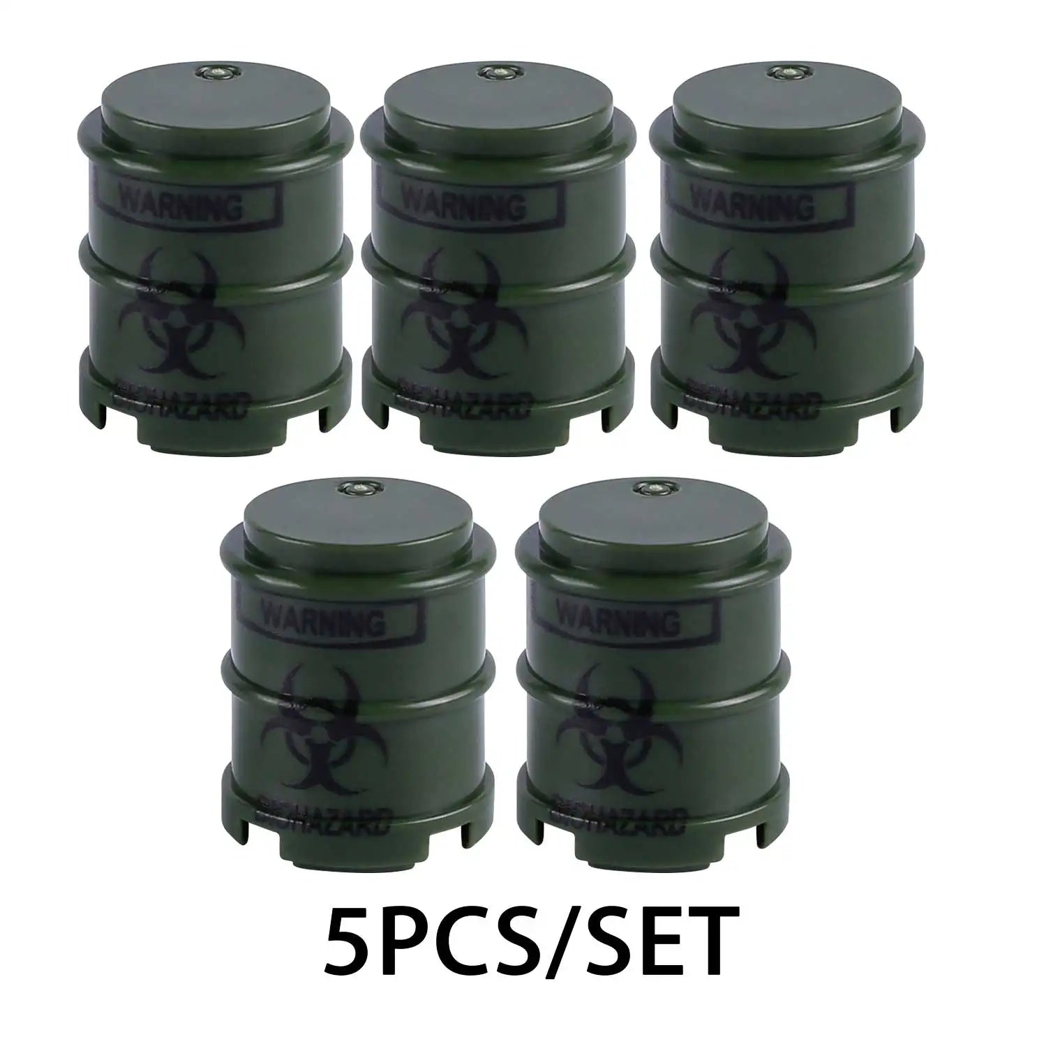 MOC WW2 Military Oil Drum Fuel Tank Printed Building Blocks Weapons Soldiers Accessories War Scene Accessories Bricks Toys Boys