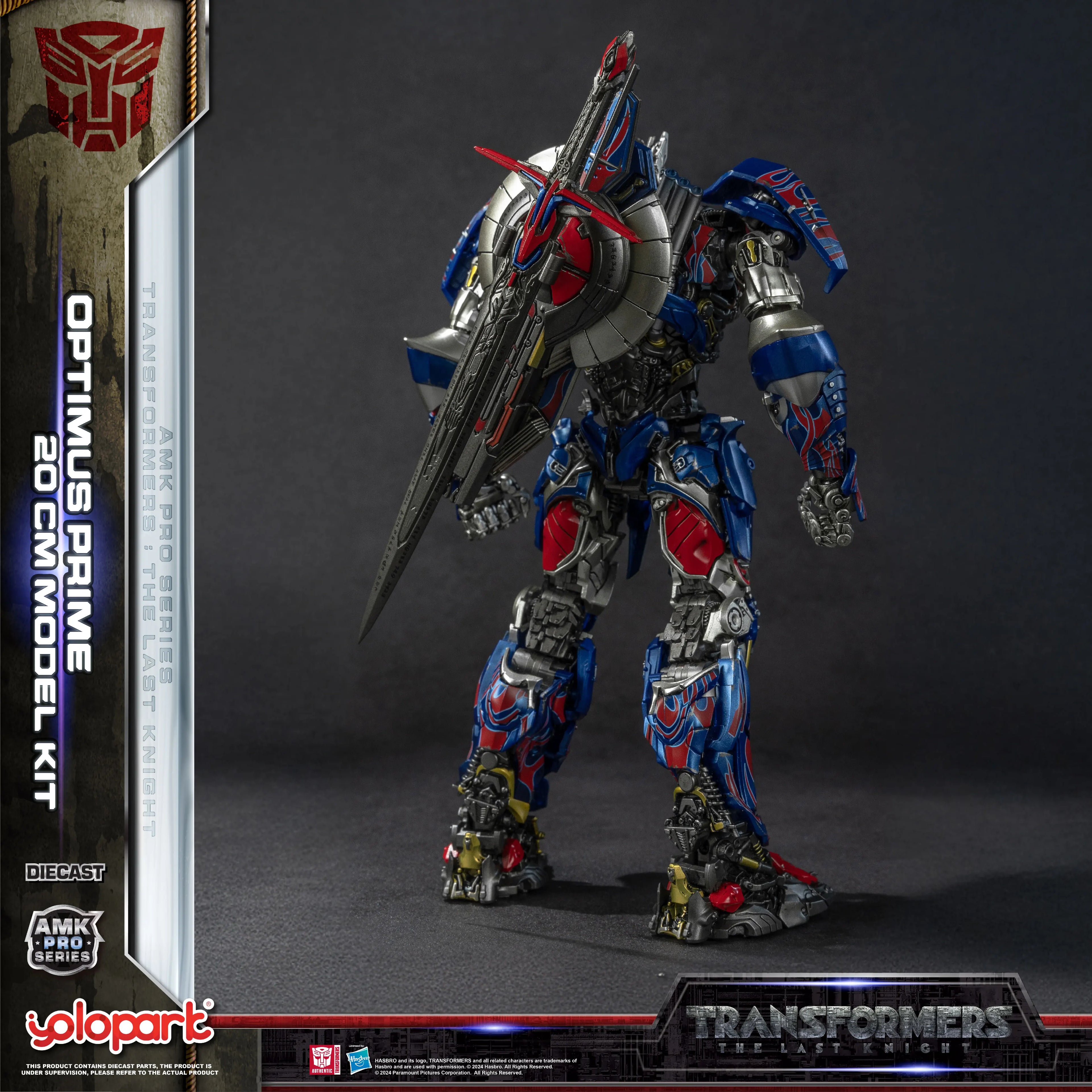 YOLOPARK Transformers Model: The Last Knight AMK PRO Series 20cm Optimus Prime Model Kit Action Figures Toy For Boy Men