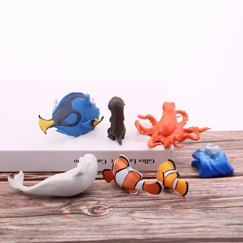 6pcs/Set Disney Finding Nemo Dory Clownfish PVC Action Figure Toys Model Figurine Doll Collection Ornament Dolls Kids Xmas Gifts