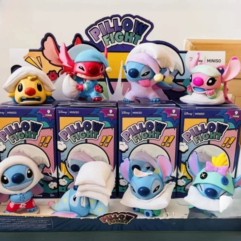 New Cartoon Disney Stitch Needle Pillow Battle Series Blind Box Action Figure Decor Ornament Cute Needle Doll Toy Birthday Gifts