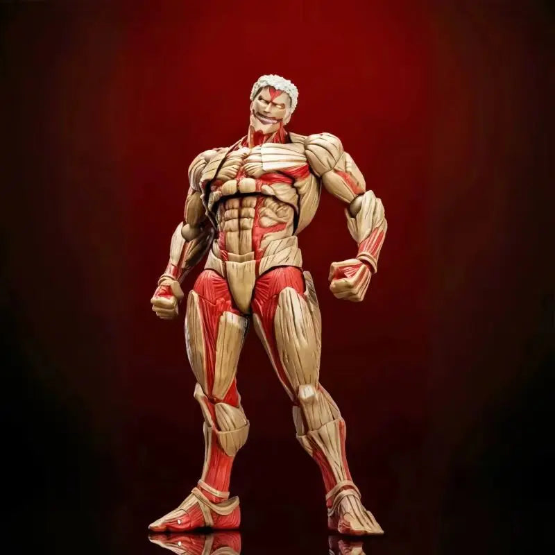 Kaiyodo Attack On Titan Amazing Yamaguchi Revoltech Armored Titan Reiner Braun Anime Action Figure Model Toy Collection Gift