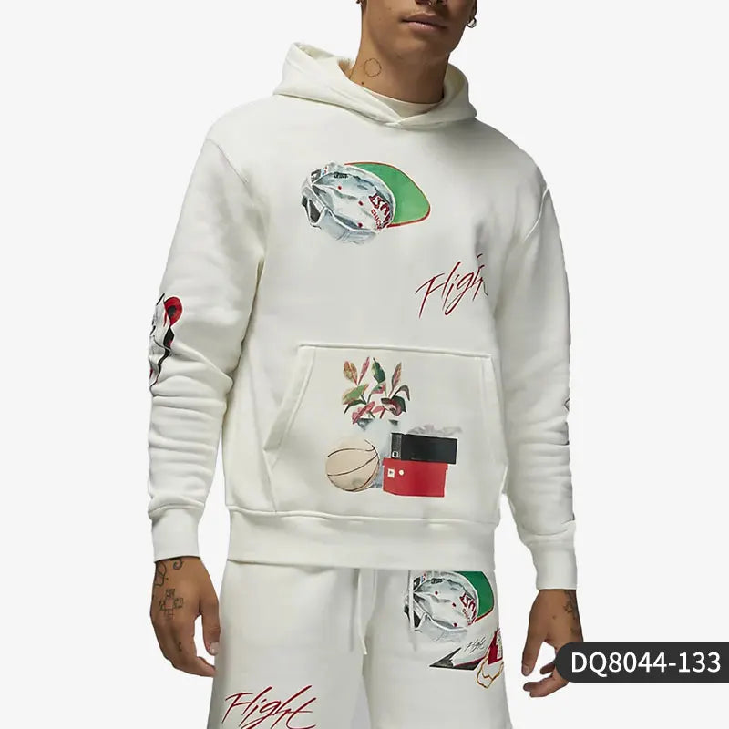 Nike genuine Air Jordan men's casual fleece hooded sweatshirt DQ8044-133