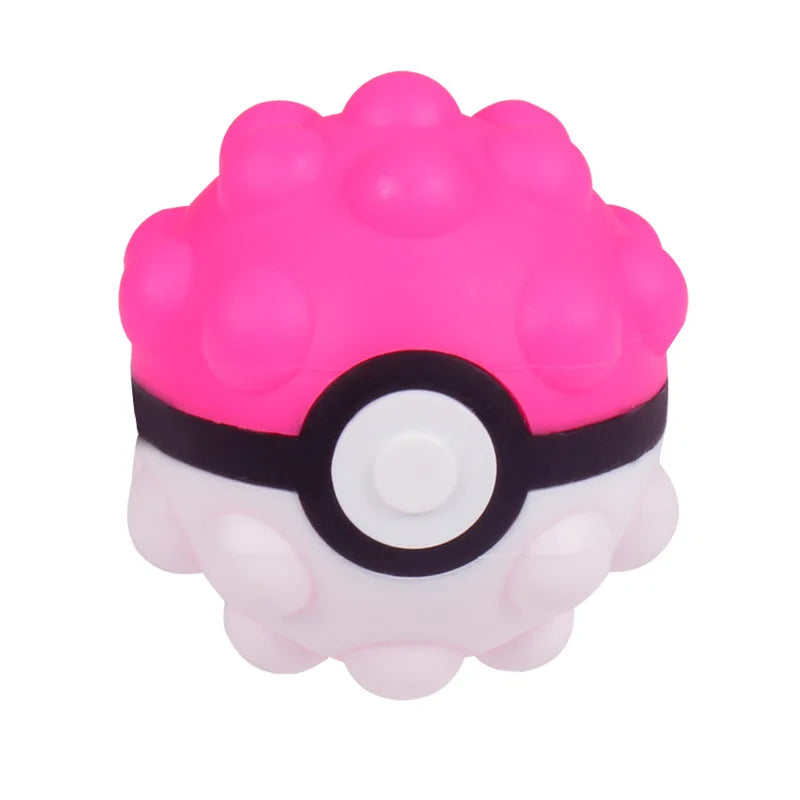 Pokemon Decompression Toys 6styles Cute Poke Ball Pinching Chronic Rebound Toys Small Unzip Ball Portable Play Children Gifts