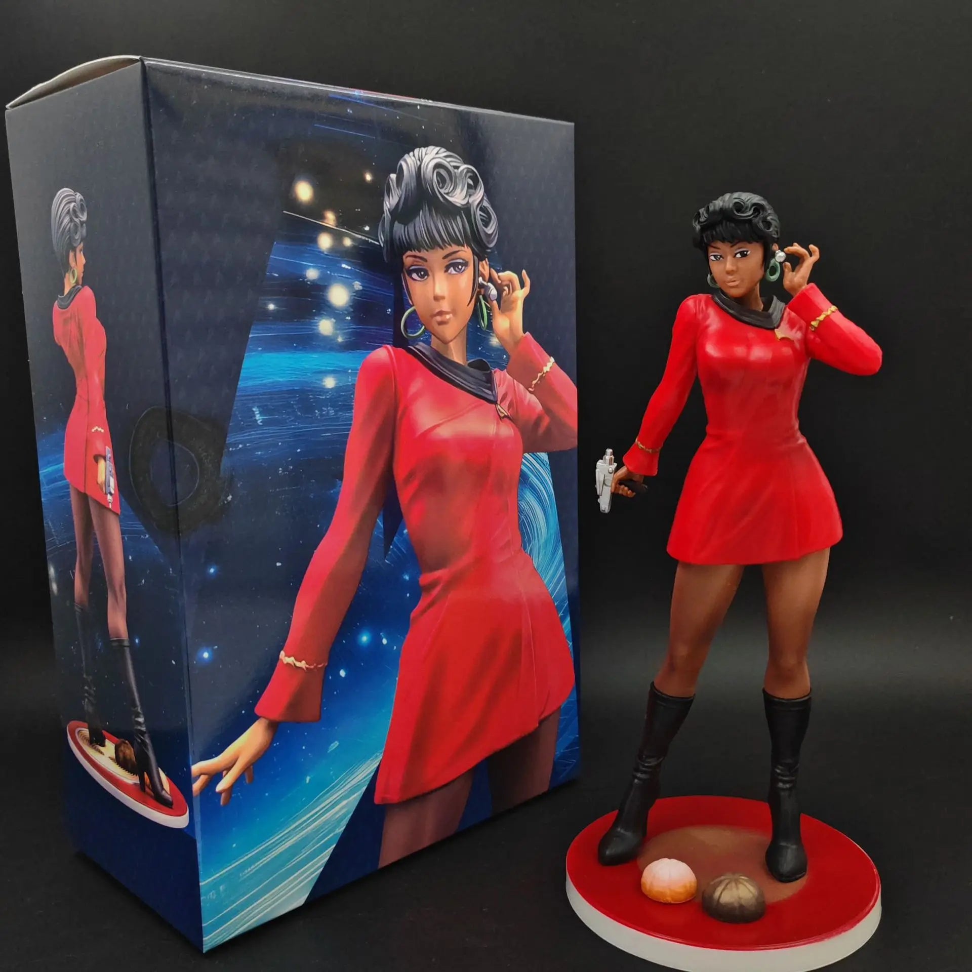 Star Trek Anime Commander Vulcan Reply Figure Communications Officer Uhula Medical Officer Vulcan Starcraft Standing Model Doll