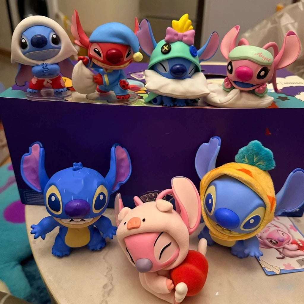 New Cartoon Disney Stitch Needle Pillow Battle Series Blind Box Action Figure Decor Ornament Cute Needle Doll Toy Birthday Gifts
