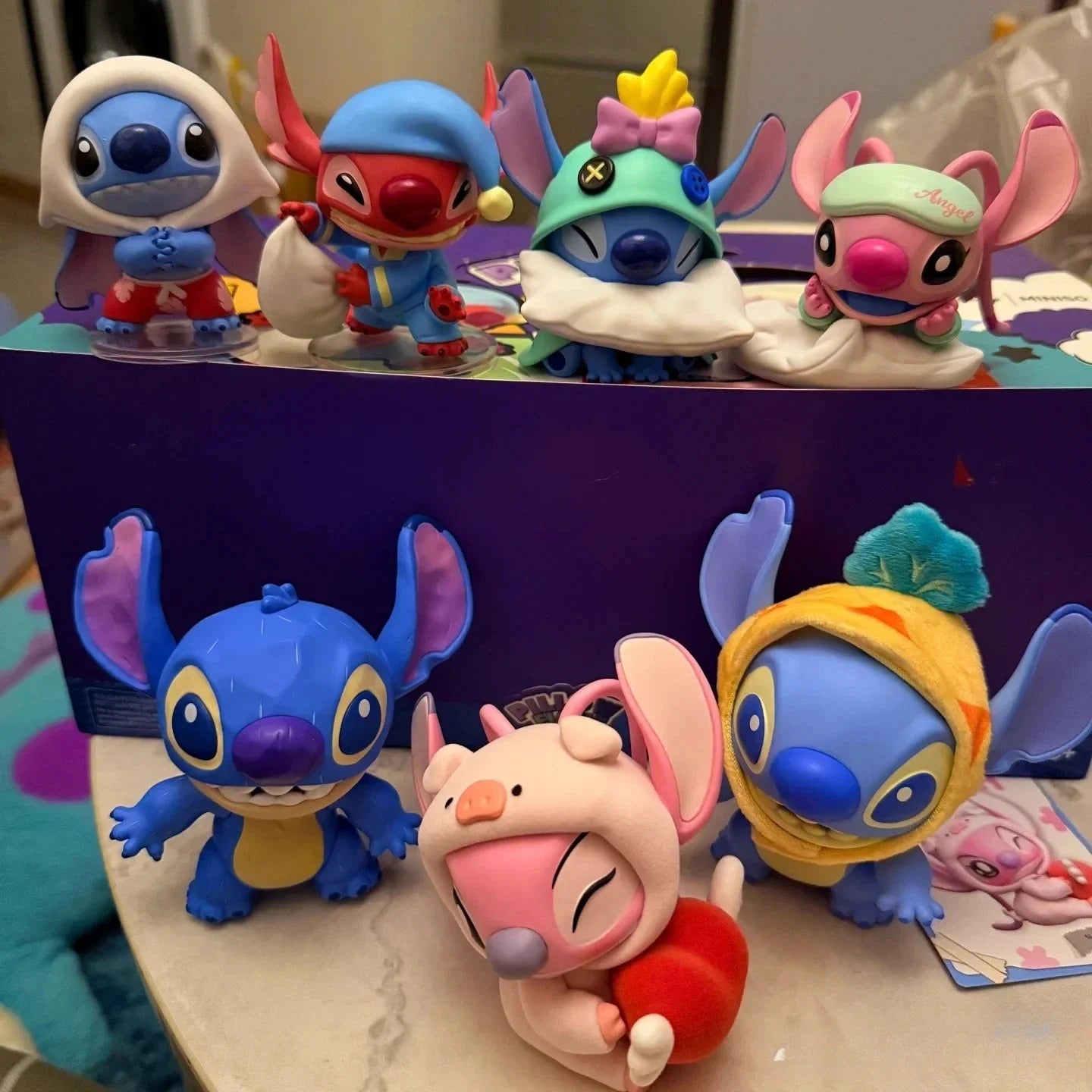 New Cartoon Disney Stitch Needle Pillow Battle Series Blind Box Action Figure Decor Ornament Cute Needle Doll Toy Birthday Gifts
