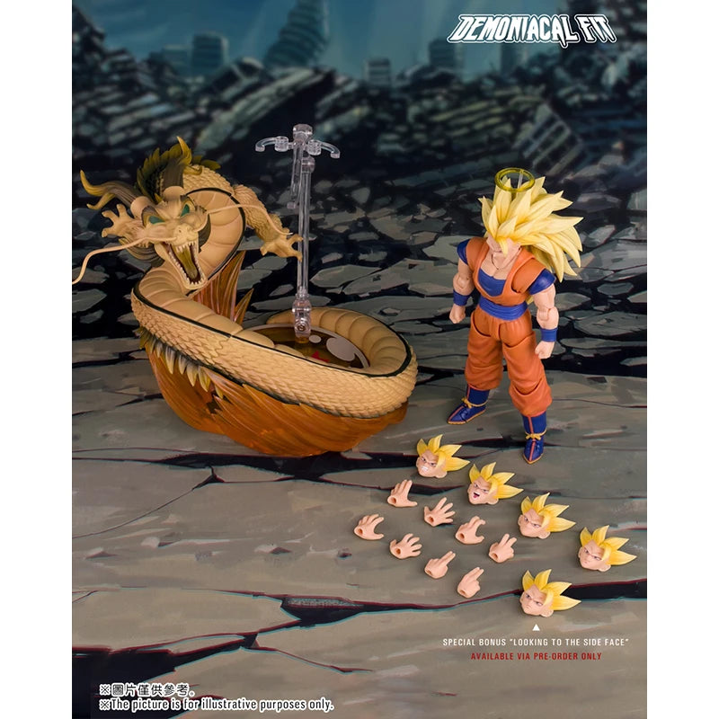 Demoniacal Fit Dragon Ball Super Saiyan 3 SSJ3 Son Goku Dragon Blaster Dragon Fist Burst Anime Action Figure Model Toys Gifts