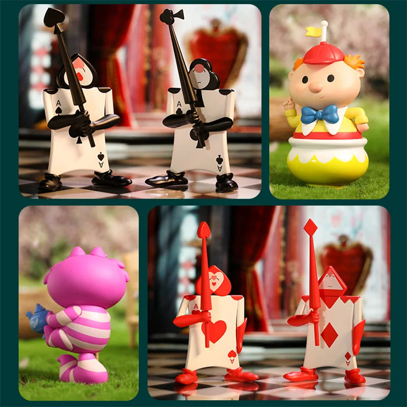 Disney Alice in Wonderland Mad Hatter Cheshire Cat Queen of Heart Tweedle Dee March Hare White Rabbit Action Figure Toys