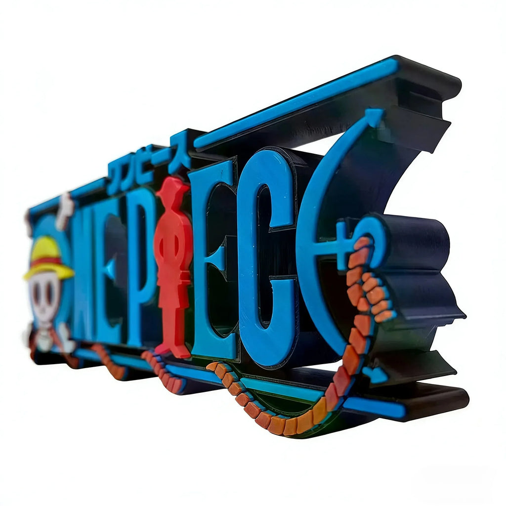 One Piece Straw Hat Skull Logo 3d Printed Standing Sign Anime Collectible Ornament Home Desk Decoration Gifts For Anime Fans