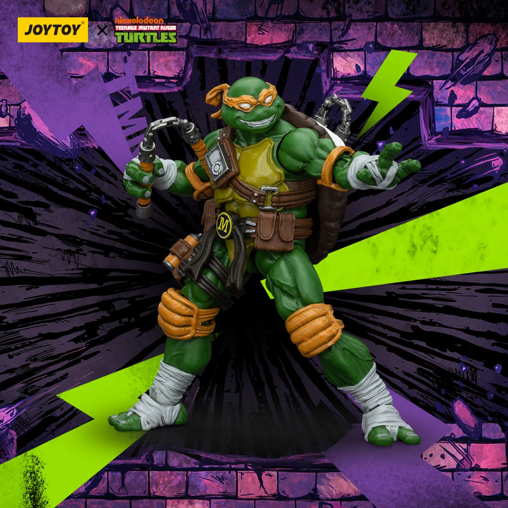 JOYTOY 1/18 Action Figure TMNT Ninja Turtles Michelangelo Donatello Leonardo Raphael Anime figures Toys Model