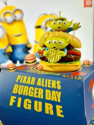 Disneys Cartoon Toy Story Alien Hamburger Statue Creative Three Eyes Alien Action Figure Fashion Brand Pvc Collection Model Gift