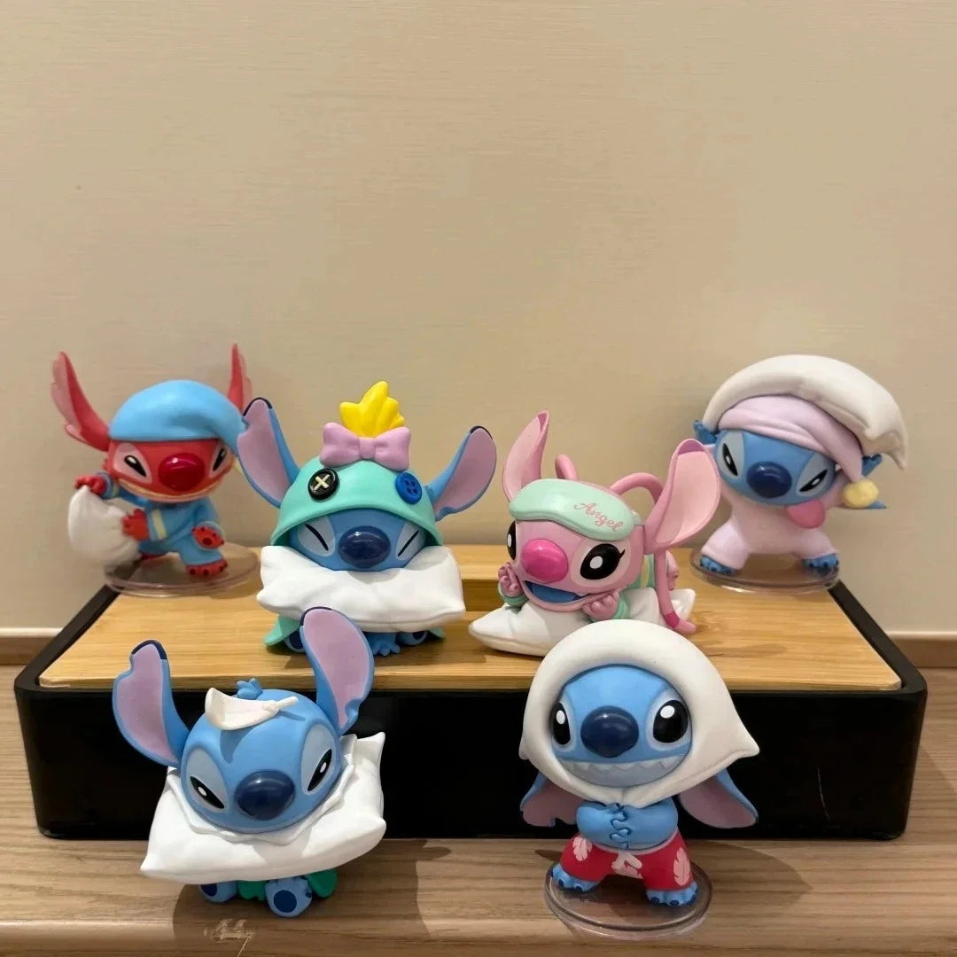 New Cartoon Disney Stitch Needle Pillow Battle Series Blind Box Action Figure Decor Ornament Cute Needle Doll Toy Birthday Gifts