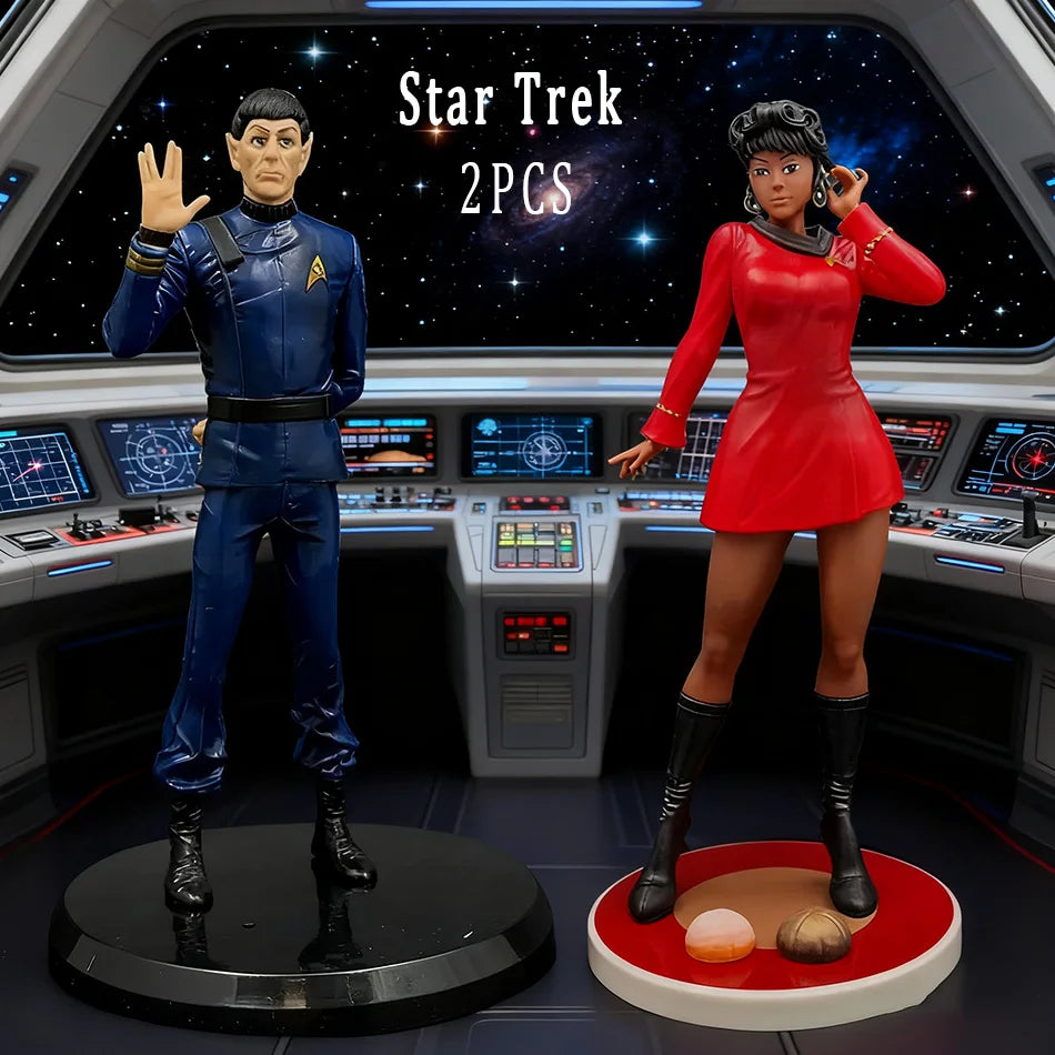 2 styles Star Trek Anime Figures PVC Model Spock Figure Action Model Toys Desktop Car Ornaments Model Gifts