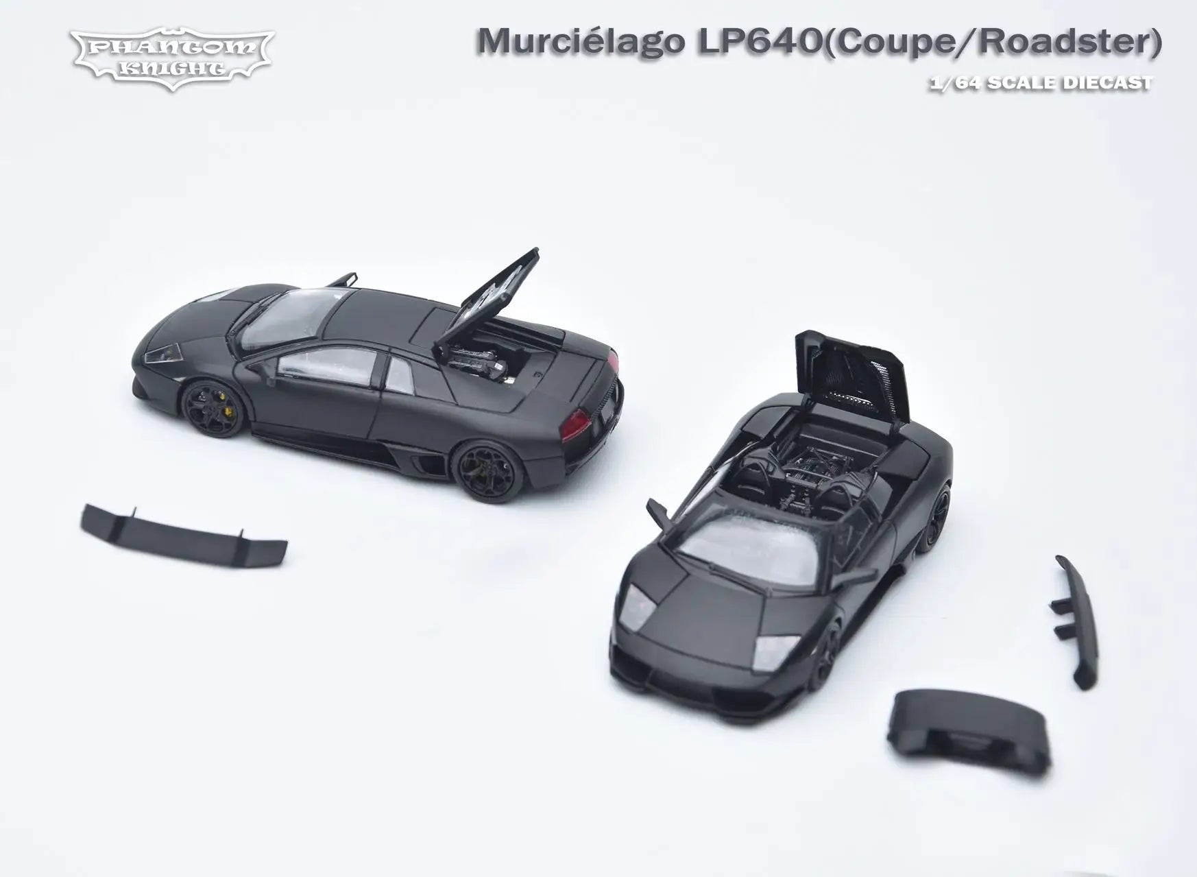 1:64 Phantom Knight Pk Lambo Murcielago Lp640 Batmobile Simulation Alloy Miniature Diecasting Car Model Custom Toy Gift Ornament
