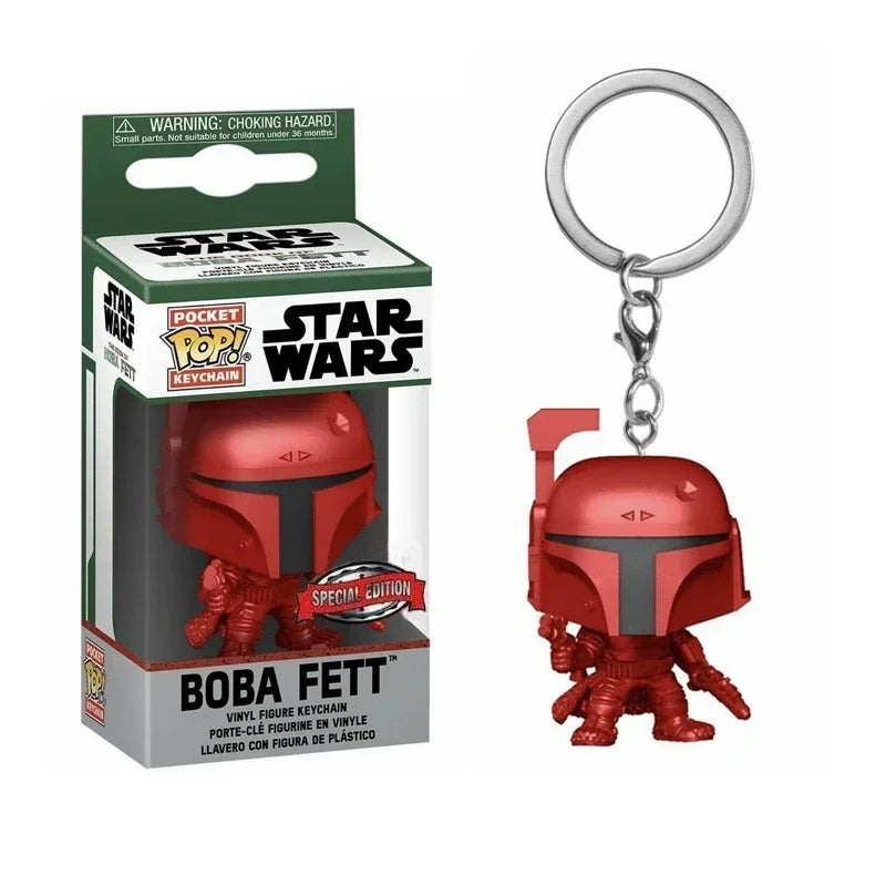 FUNKO Pop Star Wars Luke Skywalker Hera Sindula Asocapotan Laya IG-11 Chewbacca R2-D2 Darth Vader Assault Team Pocket Keychain