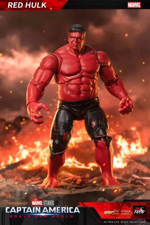 Zd Toys Red Hulk Action Figure Articulated Joints Collectible Model Replaceable Head Hands Gift For Adult Collector In Stock