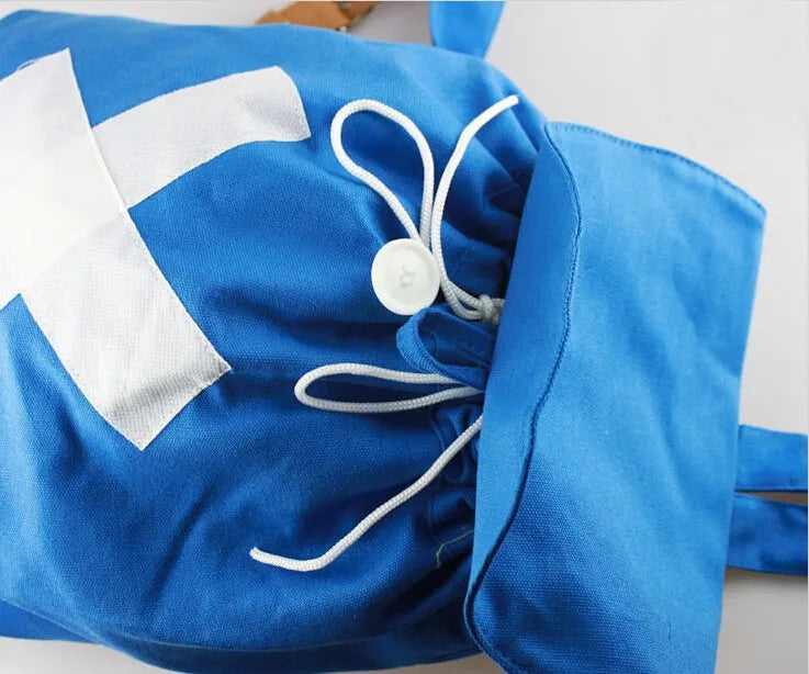 One Piece Anime Canvas Backpack Tony Tony Chopper Figures Cosplay School Shoulder Bag Teenagers Kids Gift Drawstring Pocket Gift