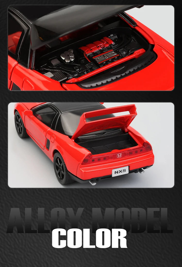 1:32 Honda Acura NSX NA1 Supercar Racing Sports Couple Alloy Metal Diecast Model Car Sound & Light Collection Simulation Gifts