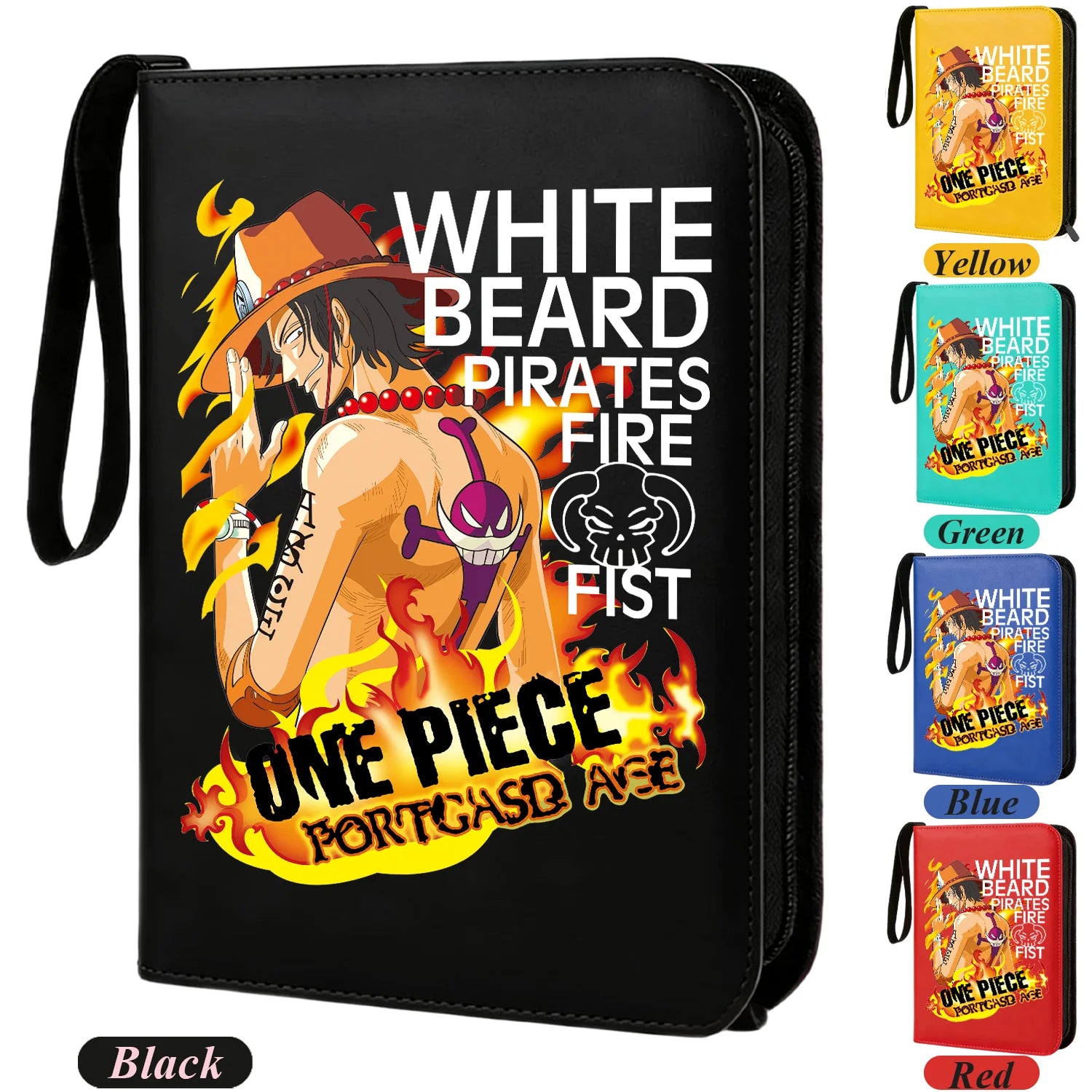 ONE PIECE Card Album Anime Collectible Book Binder 4 Card Slot Collectible Game Cards Binder Holder Zipper Gifts Toys