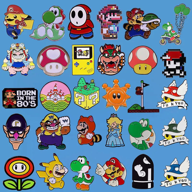 Anime Super Mario Enamel Pin Lapel Pins for Backpacks Brooches Badges Fashion Brooch for Clothes Jewelry Gifts Friends