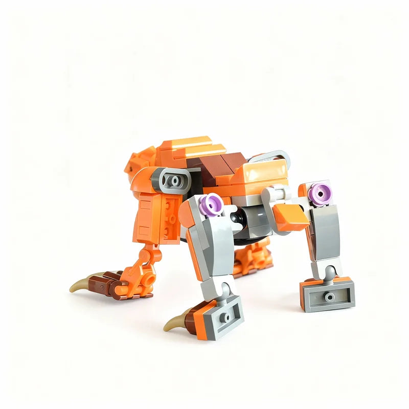 107pcs MOC Ash Bear Bionicle Model Building Blocks Creative DIY Gift Display Decor Assemble Premium Adult Kids Desk Home Toy