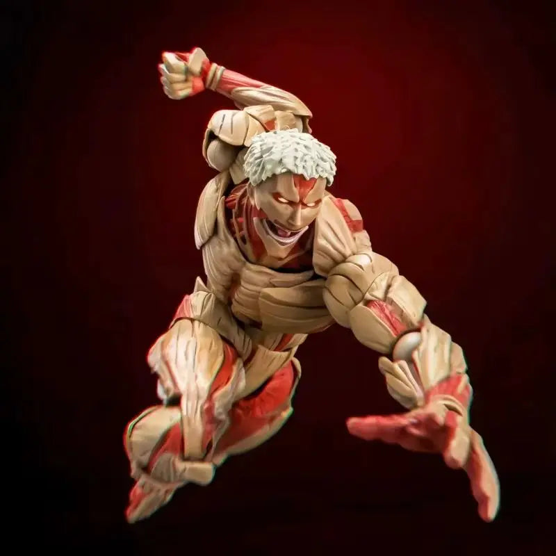 Kaiyodo Attack On Titan Amazing Yamaguchi Revoltech Armored Titan Reiner Braun Anime Action Figure Model Toy Collection Gift
